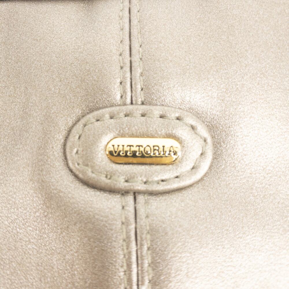 Vittoria Handbag Purse Bronze Brown Full Zip Shoulder Bag - Picture 13 of 16